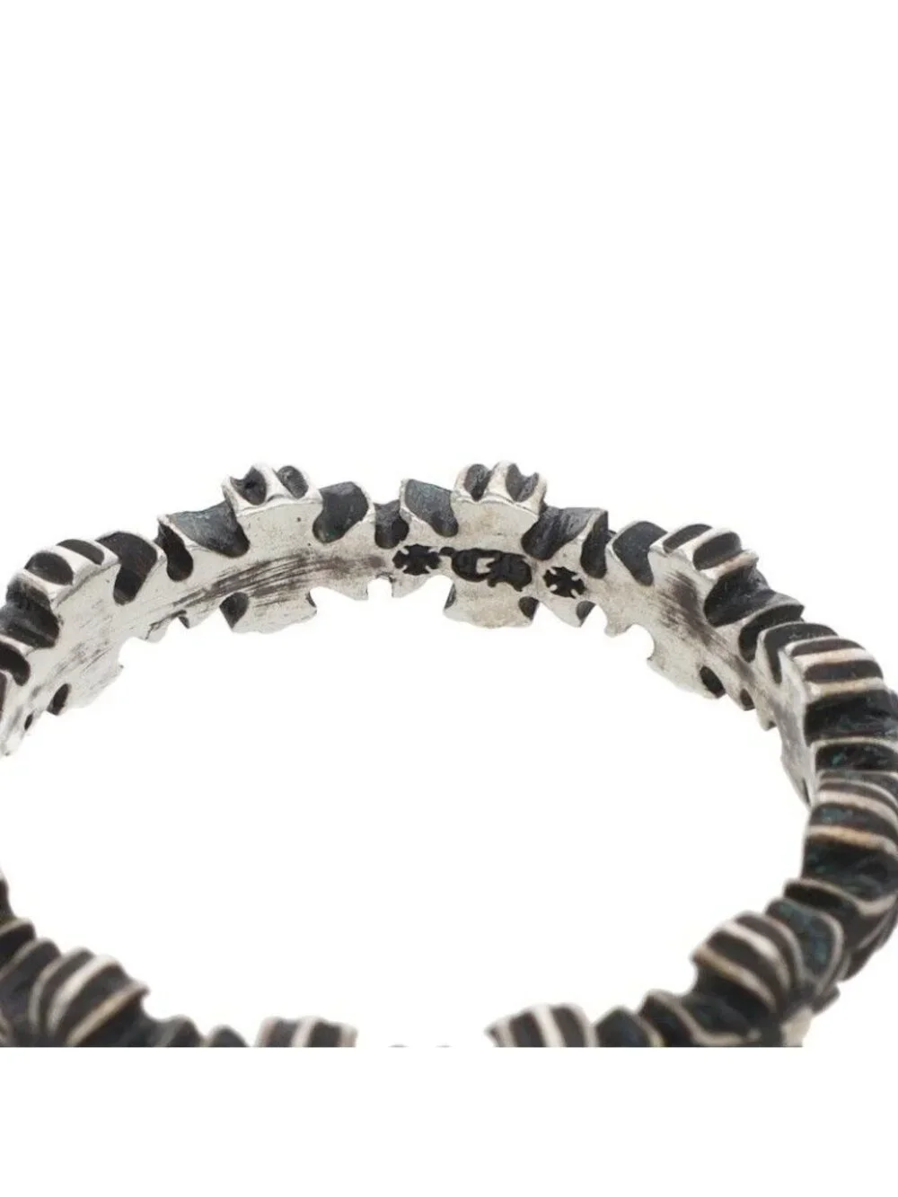 Chrome Hearts Tiny CH Pls Band Ech Plus Silver Ring